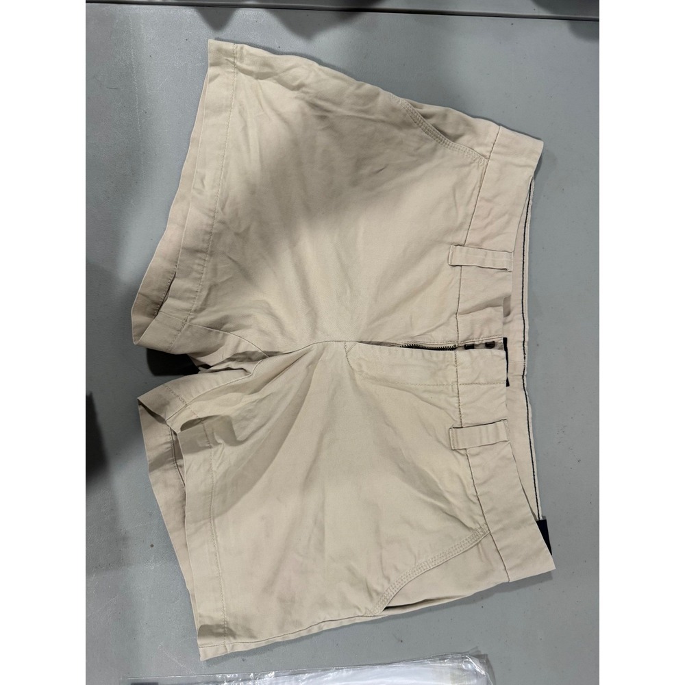 Tommy Hilfiger Womens Khaki Chino Shorts Tan Cotton Twill Size 10 Preppy Casual